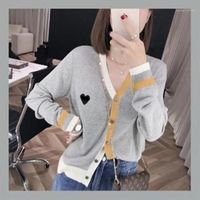 Wholesale Men s Sweaters Have Eyes Love Embroidered Cardigan Sweater Fashion Casual Cashmere Knitted V neck Ladies