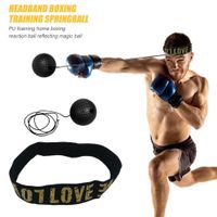 Wholesale Boxing Reflex Ball Wear resistant PU Speed Punch Elastic Head Band Set Gym Exercise Equipment