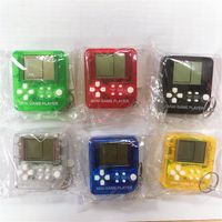 Wholesale Mini Classic Game Machine Retro Nostalgic Game Console With Keychain Tetris Video Game Handheld Games Players Electronic Toys In stocka29