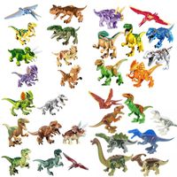 Wholesale Dinosaurs of Block Puzzle Bricks Dinosaurs Figures Building Blocks Baby Education Toys for Children Gift Kids Toy