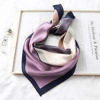 Wholesale Fashion Silk Square Scarf For Women cm Neck Hair Tie Band Bag Warp Soft Neckerchief Hijab Headscarf Female Foulard Ties