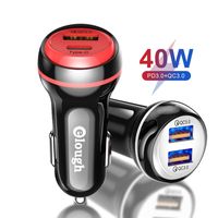 Wholesale Car Charger USB Type C Quick Charge QC W Fast Charging Chargers For iPhone Huawei Xiaomi Mi