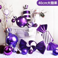 Wholesale Christmas Decorations Decoration Candy Pendant CM Purple Painted Candy Export Goods Single Sale1