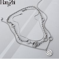 Wholesale Chains HANGZHI Vintage Head Knight Pendant Multi Layered Wear Necklace For Women Girls Men Party Jewelry Gifts1