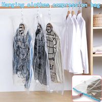 Wholesale Foldable Hanging Space Saving Vacuum Storage Bags More Saved Closet Organizer Ideal For Clothes Suits Dresse Boxes Bins