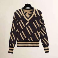 Wholesale 211ss Sweater crochet mujer women Designer sweaters Womens Long sleeve Sweatshirt Letter printing Casual Autumn Large Crew neck pullover jumper Size M XL