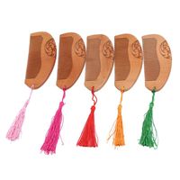 Wholesale Anti Static Pocket Wooden Comb Peach Wood Hair Heigh Quality Salon Styling Tools Tassel Hairdressing Care Brushes
