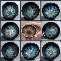 Wholesale Mugs Ceramic Tea Cup Porcelain Coffee Mug Bowl Teaware Jun Kiln Change Brushed Color Sand Gold Glaze Master Hat