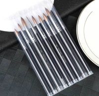 Wholesale pure Kolinsky natural Acrylic Nail art Brush wood handle for nails liner paintingdrawing design Manicure tools and accessories NAB018