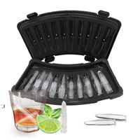 Wholesale Bar Tools Baking Moulds Creative Bullet Shape Ice Cube Tray Mould Ices Lattice Maker Chocolate Whiskey Wine Molds Box RRB12616