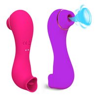 Wholesale Vibrators IN Sucking Vibator Sex Toys Clitoris Nipples Penis Ass Massager Sucker Tongue Masturbator For Women Men Adults G Spot USB