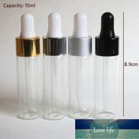 Wholesale ml glass bottle with pipette dropper oz clear e liquid packaging container