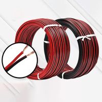 Wholesale wire Meters RVB LED Cable Red and Black Insulation Extension Wire Copper