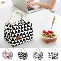 Wholesale 1Pc portable Insulated Thermal Cooling Bento Box Tote Picnic Storage Lunch Bags kitchen organizer Bag