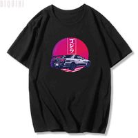 Wholesale JDM Evolution Skyline Car T Shirt Summer Men Short Sleeve Print Cotton Casual Tops Harajuku Funny Lovers Boy Japan Tees