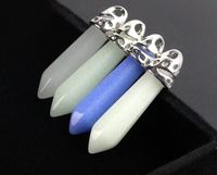 Wholesale LED Light up Necklace Jewelry Healing Crystals Quartz Bead Chakra Point Women Men Natural Stone Pendant Necklaces