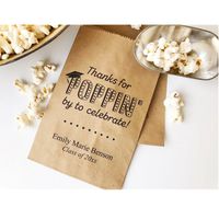 Wholesale Custom Graduation Party Favor Bags Thank You Package Personalized Popcorn Buffet Bag Graduation Carnival Dessert Treat Gift Bags Wrap