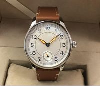 Wholesale Sapphire Crystal Or Mineral Glass mm GEERVO NO LOGO White Dial Asian Mechanical Movement Men s Watch GR147 Wristwatches