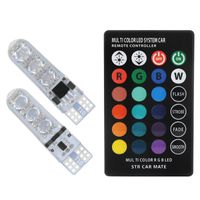 Wholesale T10 W5w RGB LED Bulb SMD COB Canbus Car With Remote Controller Flash Strobe Reading Wedge Light Clearance Lights Emergency