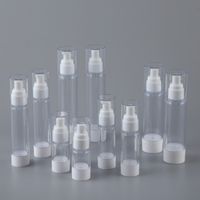 Wholesale 15ml ML Empty Airless Bottle Lotion Cream Pump Plastic Container Vaccum Spray Cosmetic Bottles Dispenser For Travel