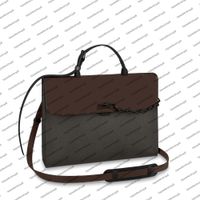 Wholesale M30591 ROBUSTO BRIEFCASE Designer Men bag Messenger Purse Cowhide khaki Green Black portfolio attache case tote Handbag ShoulderBag