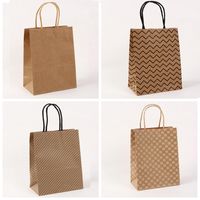Wholesale 2pcs Kraft Paper Bags Small cm cm Gift Brown With Handles Shopping Party Wrap