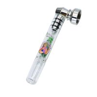 Wholesale LADY HORNET Glass Cigarette Pipe With MM Pink Smoking One Hitter Pipes Display Filter Tip Tobacco Water Bong