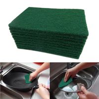 Wholesale Dark green Durable Heavy Duty Scour Pad General Purpose Scrub Sponge Scouring Non Scratch Pot Scrubber Cleaning GGA5087