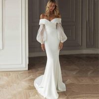 Wholesale Casual Dresses Women s One Shoulder Evening Dress Women Long Sleeve Solid Color Sexy Slim Mopping Wedding Get Together Party Canonicals