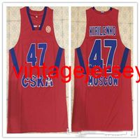 Wholesale Andrei Kirilenko CSKA MOSCOW Retro Classic Basketball Jersey Mens Stitched Custom Number and name Jerseys