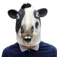 Wholesale Animal Head Mask Latex Deluxe Novelty Halloween Costume Party Cow Party Cosplay Accessories