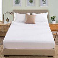 Wholesale Sheets Sets s Satin Combed Cotton Bed Mattress Cover Linen Elastic Fitted Sheet For Home Only Queen White