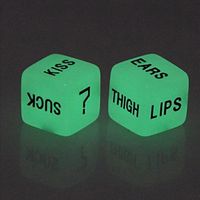 Wholesale 2pcs sets Luminous Sex Dice Set Exotic Novelty Game Toy Funny Love Erotic Bosons Glow Couple Sexy Dices mm For Adult Good Price High Quality S5