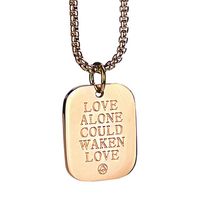 Wholesale Lovers Necklace For Women Chain In On The Neck Pendant Nameplate Stainless Steel Gold Necklaces Fashion Simple Couple