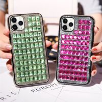 Wholesale Bling Diamond Phone Cases Glitter Back Cover Shiny Rhinestone Glass Protector for iPhone pro max pro pro X Xs XR p plus s plus