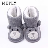 Wholesale Baby Winter Boots Infant Toddler born Cute Cartoon Bear Shoes Girls Boys First Walkers Super Keep Warm Snowfield Booties Boot