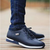 Wholesale Outdoor breathable sports men s PU leather business casual shoes fashion loafers comfortable on foot non slip