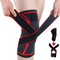 Wholesale Sticker Knee Pads Sport Pressurized Elastic Bandage Football Volleyball Fitness Basketball Kneepad Arthritis Muscle joint Brace Support