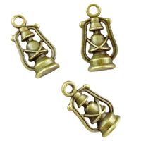 Wholesale 50pcs MM alloy Charm tag Pendants Barn lantern Antique bronze Stripe Pattern necklace pendant jewelry accessories diy