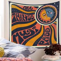 Wholesale Tapestries Cartoon Tapestry Sun Moon Tapestrirs Kids Gift Asthetic For College Dorm Bedroom Living Room Decor Cool