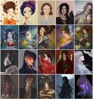 Wholesale Paintings AZQSD Coloring Picture By Numbers Girl Woman Night HandPainted On Canvas Painting Portrait Handmade Wall Decor