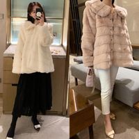 Wholesale Women s Fur Faux South Korea East Gate Winter CHIC Aging Warm Retro Layers Of Mink Hair Short Coat