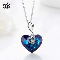 Wholesale Siddell s Heart of Eternity Swan Crystal Necklace Is Decorated with Swarovski Elements