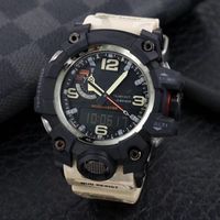 Wholesale Sports Men s Quartz Watch DZ7333 Big Mud King LED Digital Display High Quality Waterproof and Shockproof World Time Automatic Hand up Lamp