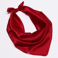 Wholesale Scarves Small Square Silk Scarf Neck Women Bandage Hairband Wrap Female Korean Solid Color OL Pure Hangzhou