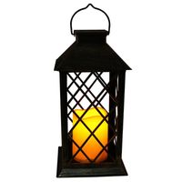 Wholesale Party Decoration pc Solar Power Candle Lamp Outdoor Lanterns Hanging Table Night Light Warm Lighting For Courtyard