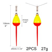Wholesale Fishing Accessories Foam Float Buoy Eye catching Red And Yellow Bold Vertical Big Belly Sea Bait