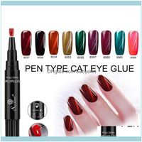 Wholesale Salon Health Beauty5Ml Cat Eye Nail Gel Polish Pen Art Tool Painting Varnish Pencil Easy To Use Uv Brush Colors1 Drop Delivery L8Sj