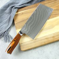 Wholesale Fine steel Damascus grain kitchen knives chef knife cutting wood handle very sharp blade Inch Boneing Cooking Home Outdoor for Restaurant
