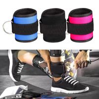 Wholesale Accessories Fitness D ring Ankle Strap Adjustable Weights Cable Machines Leg Cuffs Workout Gym Weight Lifting Rope